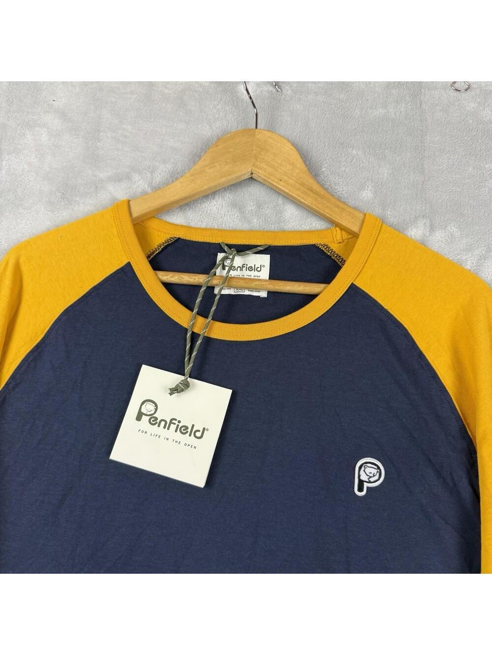 NWT Penfield Raglan Long Sleeve Tee Navy Yellow Men XXL Outdoor Casual gorpcore - Picture 7 of 10